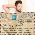thumbnail image 4 of Dad Blanket, Dad Gifts From Daughter Son, Birthday Gifts For Dad, Christmas Gifts For Dad, I Love You Dad Blanket Hug Presents For Best Dad, Father Day Soft Bed Flannel Letter Throw Blanket(60"x80"), 4 of 7