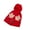 red, variant on 1-5 Years Baby Boys Beanie Christmas Antlers Pattern Sequins Autumn Winter Plush Ball Good Elasticity Warm Cap Hat for Daily Wear