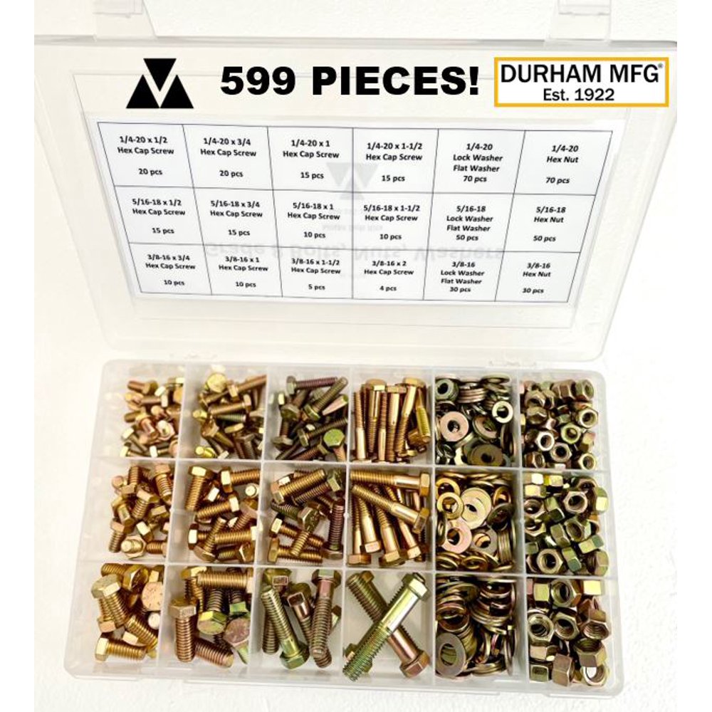 Grade 8 Bolts Hex Bolts, Nuts & Washers Assortment Kit Coarse Thread