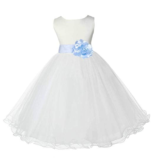 Ekidsbridal Ekidsbridal Ivory Tulle Rattail Edge Formal Toddler