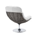 thumbnail image 4 of Modway Brighton Wicker Rattan Patio Swivel Lounge Chair in Light Gray/White, 4 of 6