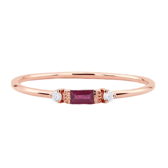 AYYUFE Women Cubic Zirconia Inlaid Band Finger Ring Wedding Engagement Jewelry Gift Copper, Cubic Zirconia Red