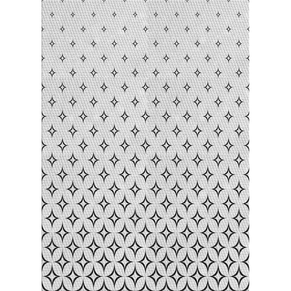 Ahgly Company Machine Washable Indoor Rectangle Transitional White Smoke Area Rugs, 7' x 9'