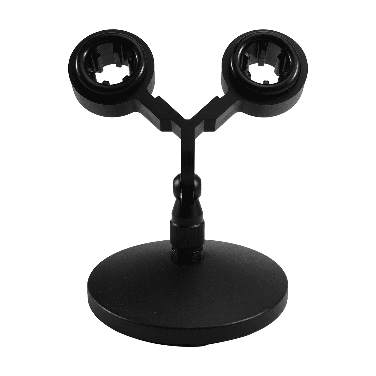 Dual Microphone Installation Kit Universal Stand Microphone Twin Support Microphone Shock Mount,1 x Dual Microphone Stand,Black