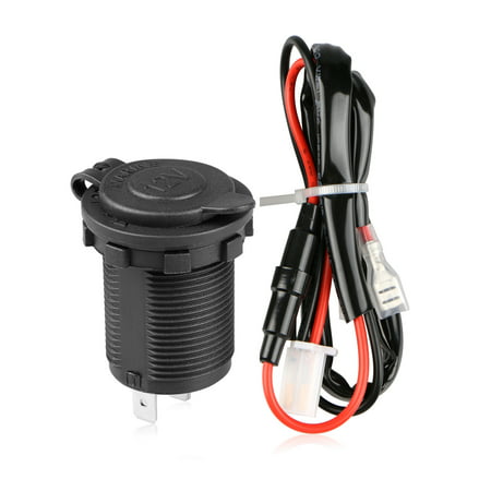 12V Waterproof Car Motorcycle Cigarette Lighter Power Socket Plug Outlet +