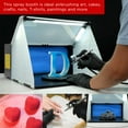 thumbnail image 6 of Portable Hobby Airbrush Paint Spray Booth Kit Exhaust Filter LED Light Set Model, 6 of 7
