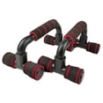 thumbnail image 2 of Push Up Bars for Home Gym - Non-Slip Silica Gel Handles, 9.2 x 5.6 x 5 Inches, 550g Weight - Upper Body Workout Equipment for Chest, Back, Abs & Shoulders Akmoler | Iron, Red, 2 of 9