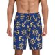 thumbnail image 1 of Balery Anchors and Nautical Pantalones cortos de pijama de punto de algodón para hombre con cinturilla y bolsillos-4X-Large, 1 of 6