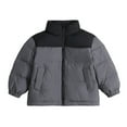 thumbnail image 5 of Kids Girl Boy Long Sleeve Color Block Puffer Jackets Coat for Child Collared Neck Casual Kawaii Warm Thick Basic Winter Fall Coats 2026, 5 of 6