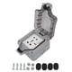thumbnail image 1 of Caja de enchufe impermeable IP66 para exteriores, 16 A, resistente a la intemperie, para balcón, jardín, césped, estándar de la UE, 250 V, 1 unidad, múltiples orificios de 5 pines, 1 of 14