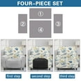 thumbnail image 6 of Xixirimido Starfish Shell Conch Coral Recliner Chair Covers 4-Pieces Stretch Lazy Boy Recliner Covers with Pocket Reclining Slipcovers Soft Sofa Slipcover Furniture Protector for Pets Kids, 6 of 8