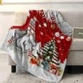 thumbnail image 3 of Christmas Gnome Throw Blankets, Winter Merry Christmas Tree Balls Soft Fleece Blanket Decorative for Home Sofa Couch Chair Living Bedroom,60x80 Inches, Red, 3 of 6