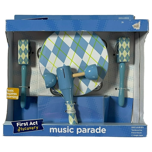 First Act Music Parade 4 piece Musical Instruments Set with Tambourine