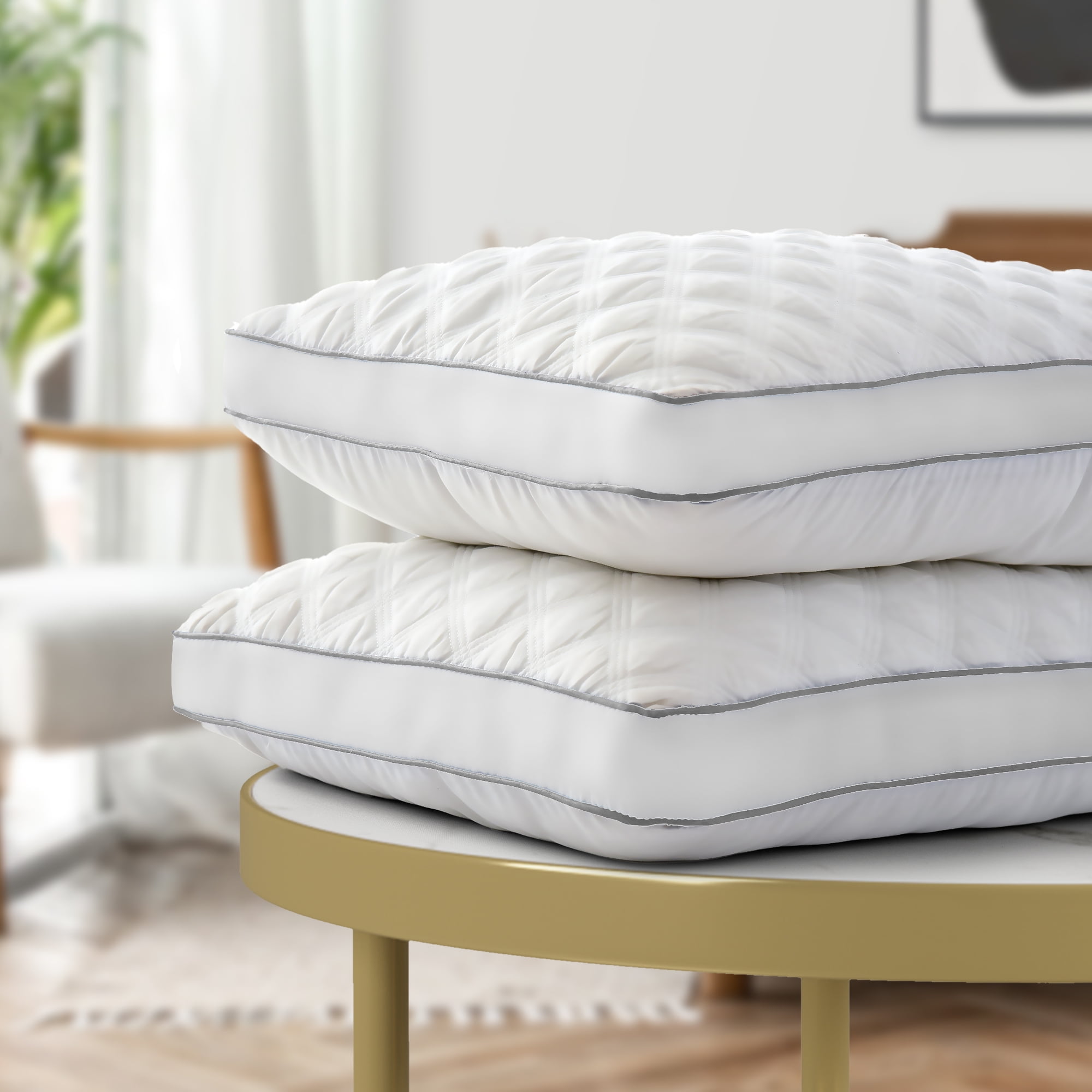 LDC Lux Decor Collection Diamond King Size Pillows Set of 2