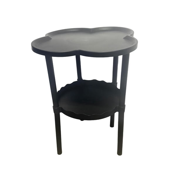 2-Tier End Table with Removable Tray - Waterproof Plastic Side Table for Living Room, Bedroom, Balcony, Office - Small Sofa & Coffee Table