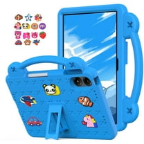 Dteck for Onn 12.1 inch Tablet Pro 2024 (Model:100146663), with 14 Dolls DIY Figures Handle Stand, Kids EVA Shockproof Cover for Walmart Onn 12.1" Tablet Pro 2024,Skyblue