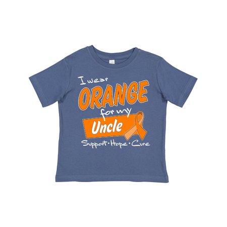 

Inktastic I Wear Orange for My Uncle-Support Hope Cure Gift Toddler Boy or Toddler Girl T-Shirt