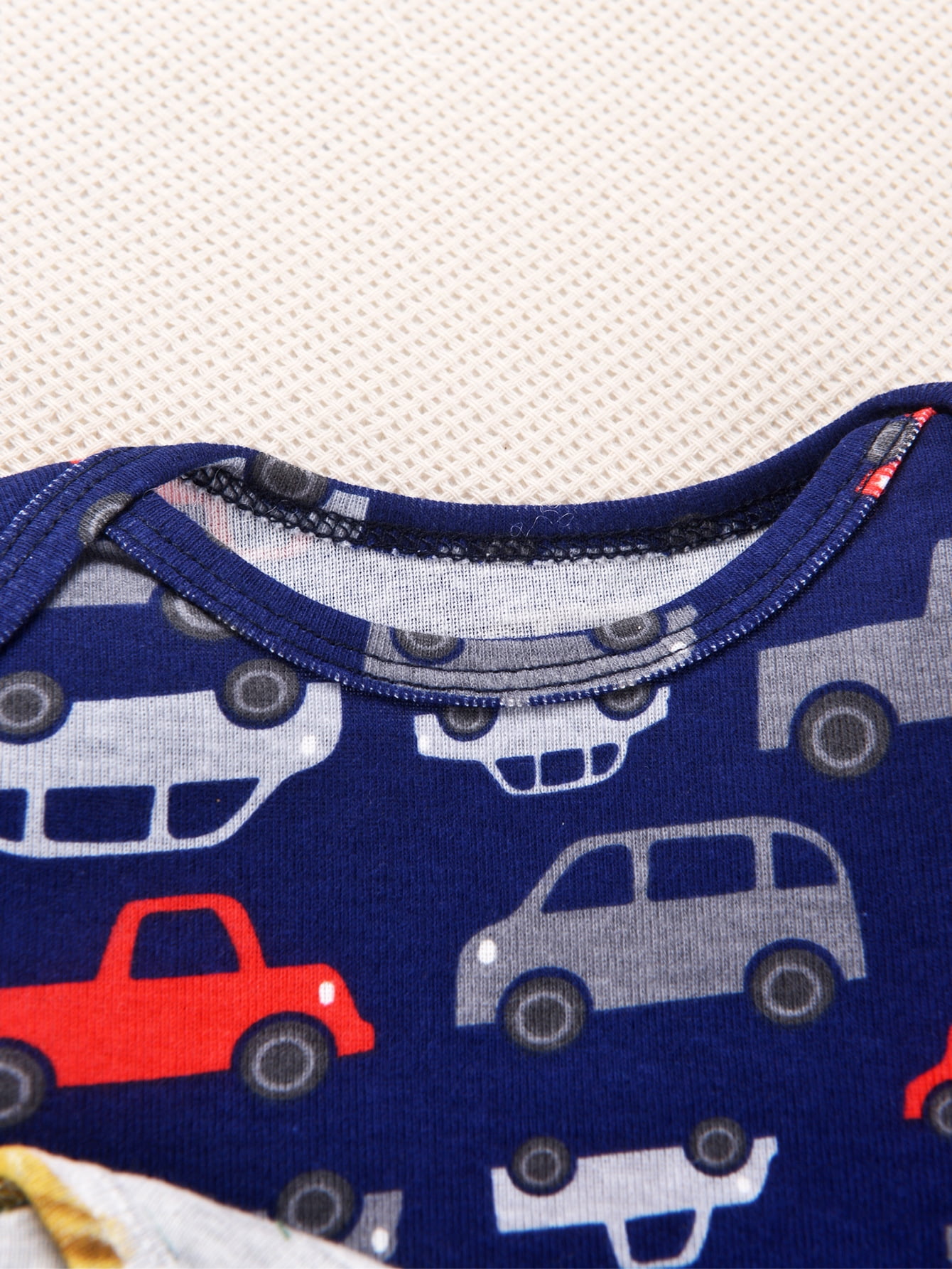 Emy Dola 2-Pack Infant Baby Boys Long-Sleeve Bodysuit 100% Cotton Toddler Boy's Dino Truck Prints Romper Onesies 0-24M