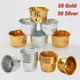 thumbnail image 2 of Taza desechable para hornear pasteles a prueba de aceite, doble cara, oro + plata (50 piezas) Ormromra LL-2030, 2 of 7
