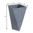 thumbnail image 3 of LeisureMod Aloe Fiberstone and MgO Clay Planter, Mid-Century Modern Tapered Square Planter Pot for Indoor and Outdoor (Grey, 29" Height), 3 of 7