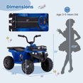 thumbnail image 2 of CIPACHO 6V Kids Ride On Electric ATV with LED Headlights and MP3 Player for Toddlers 3-8 Years Old, Battery Powered Electric Ride on Car, 4-Wheeler Quad Car Toy, Blue, 2 of 4