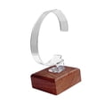 thumbnail image 5 of C Display Stand Tool Wooden Base Jewelry Bracelet Bangle Display Rack Wrist Watch Holder for Retail Sales Store Shop Clear, 5 of 8