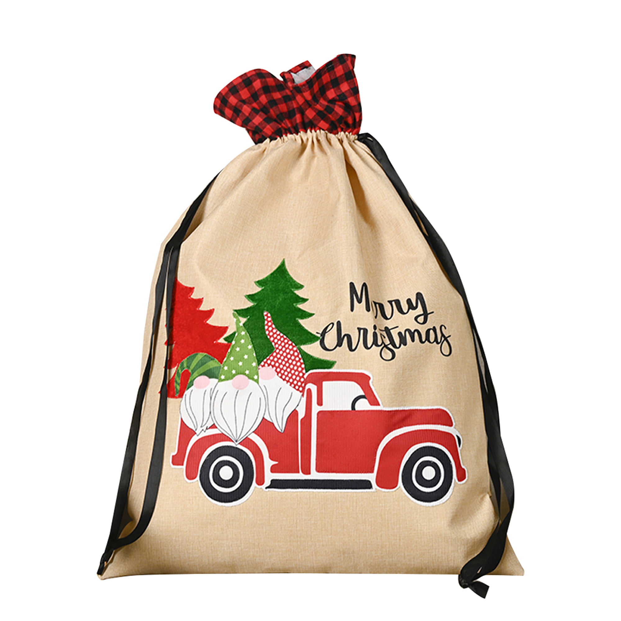 Kirken Large Reusable Cotton Christmas Santa Sacks Design Canvas Bags Shopping & Merchandise Bags 