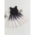 thumbnail image 4 of xiaxaixu Robe Princesse pour Filles Enfants Étoiles Sequins Col en V Robe en Tulle Sans Manches Vêtements d'Été Robe de Fête, 4 of 9