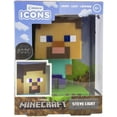 thumbnail image 3 of Paladone Minecraft Steve Icon Light Collectible Figure | Officially Licensed Minecraft Bedroom Decor, 3 of 6