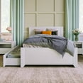 thumbnail image 4 of 3 Pieces Off White Simple Style Manufacture Wood Bedroom Sets with Twin bed, Nightstand and Chest 803AAW, 4 of 9