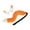 Orange White, variant on Runquan Ears and Tail for Kids Adults Bendable Tail Cat Ear Hair Clip Adjustable Belt