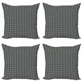 thumbnail image 1 of Ambesonne Black and White Throw Pillow Cover 4 Pack, Squares Modern, 20", Black White, 1 of 2