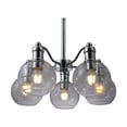 thumbnail image 3 of Chloe Lighting Wacian 5-Light Glass Metal Hanging Chandelier in Chrome, 3 of 9