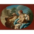 thumbnail image 2 of Pietro Bardellino 24x19 Gold Ornate Framed and Double Matted Museum Art Print Titled - A Young Man Playing the Lute with Others Playing a Violin and a Rommelpot, 2 of 4
