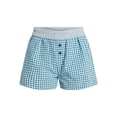 thumbnail image 5 of No Boundaries Cotton Boxer Shorts with Rollover Waist, 3'' Inseam, Women's XXS (00)-XXL (20), 5 of 5