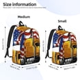 thumbnail image 2 of Disketp American Truck print Canvas Backpack Lightweight Travel Daypack Student Rucksack Laptop Backpack-Small, 2 of 5