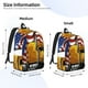 thumbnail image 2 of Disketp American Truck print Canvas Backpack Lightweight Travel Daypack Student Rucksack Laptop Backpack-Small, 2 of 5