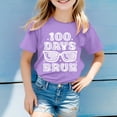 thumbnail image 2 of TZEWGL Tops For Toddler Short Sleeve 100 Days Of School Prints Trendy Fans Present Clothes For Infnants size 3-4T, 2 of 4