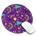 thumbnail image 2 of Disketp Retro 80s Style Small Mouse Pad 7.9x7.9 Inches,Washable Round Mousepad For Office Laptop Computer,Non-Slip Rubber Base Mouse Pads For Wireless Mouse, 2 of 8