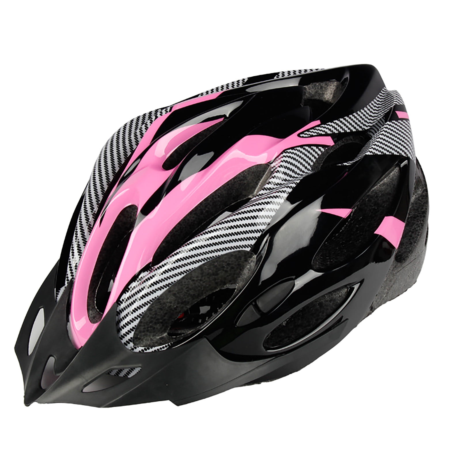 Cycling Bicycle Adult Mens Bike Helmet Red carbon color With Visor Mountain Ws