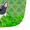 thumbnail image 3 of French Bulldog Black White Shamrocks Baby Bib, 3 of 3