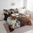 thumbnail image 3 of Manfei Cow Print 7-Piece Twin Bedding Sets,Highland Cattle Bedding Comforter Set,Animal Print Breathable Sheet Sets,Lightweight Abstract Room Decor,Reversible, 3 of 7