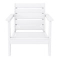 thumbnail image 5 of WestinTrends Avalon Outdoor Modern HDPE Patio Club Chair with Deep Seat Cushions, White/Brown, 5 of 10