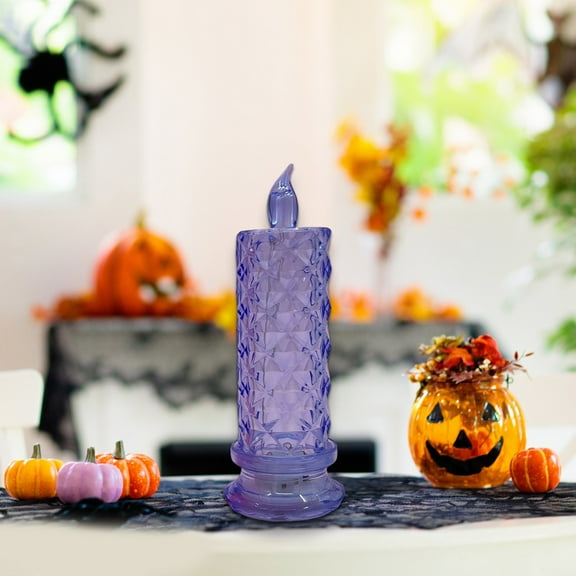 Rose Shadow LED Flameless Candles, Romantic Battery Operated Candles Led Pillar Candles for Valentines Anniversary Wedding Christmas Decorations, Blue