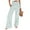 Mint Green, variant on Women's Fashion Loose Pleated Elastic Waistband Pocket Striped Casual Pants for Modern and Relaxed Style,Blue,S