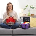 thumbnail image 6 of Naler Small Capacity Yarns Storage Bag,Purple Knitting Bag,Mini Yarn Totes for Crochet Hooks,Needles, 6 of 7