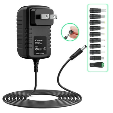 FITE ON 15V 2A 1.5A Switching Power Supply 30W Power Cord 10 Multi Jacks Adaptor Replacement Regulated 15.0V AC/DC Adapter 15V 2000mA 1500mA 1300mA Charger Transformer Plug