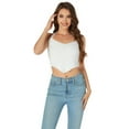 thumbnail image 3 of Womens Knit Halter Tank Top 2024 Cute Ribbed Trendy Sexy Backless Summer Basic Crop Tops, 3 of 5