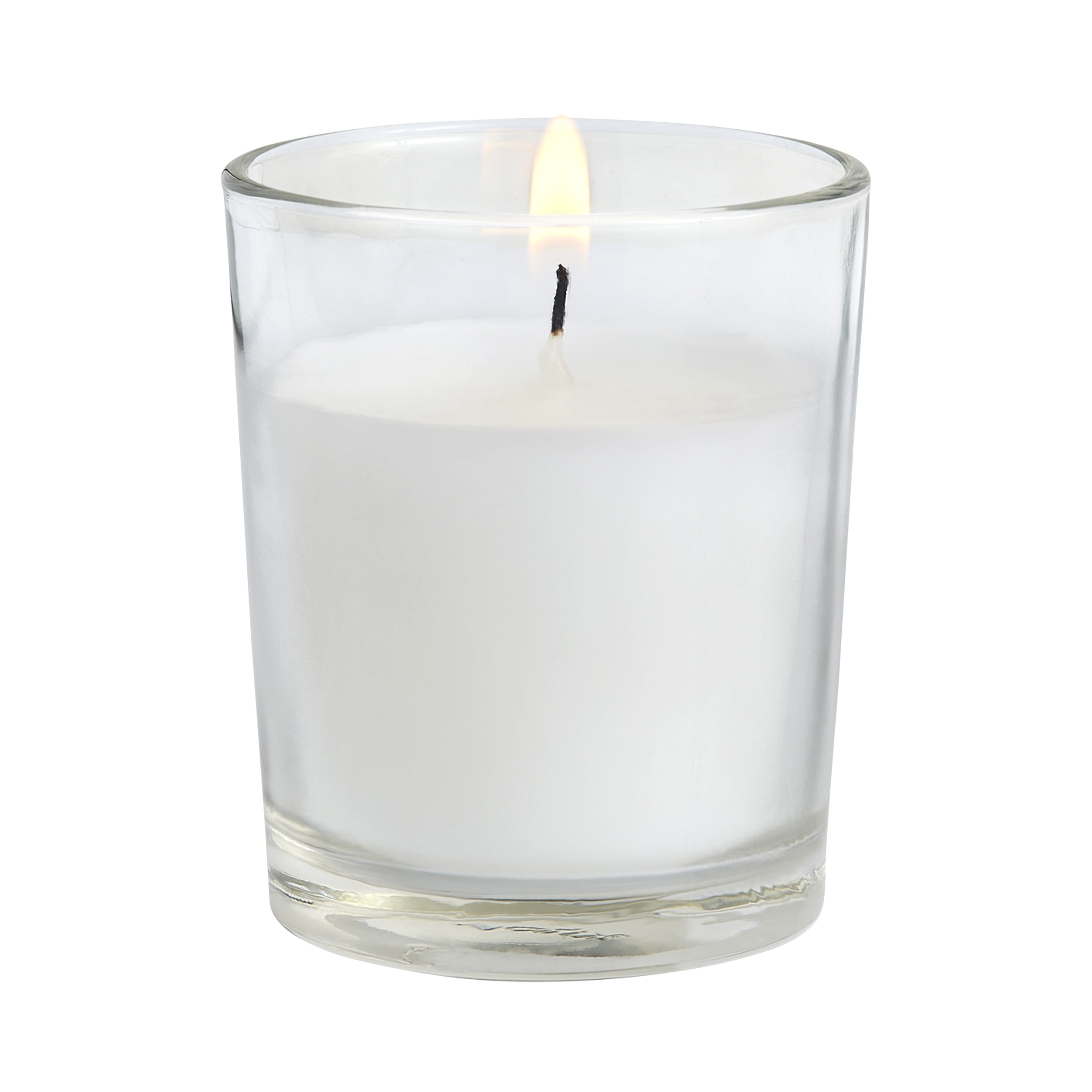 Mainstays Unscented Filled Votive Glass Candles, White, 12-Pack Votive Candles