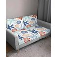 thumbnail image 3 of Teal Blue Brown Starfish Coastal Couch Cushion Covers Stretch, Washable Sofa Seat Covers Individual Seat Cushion Sofa Slipcovers Summer Beach Nautical Coral Sea Couch Cover Furniture Protector S-1PCS, 3 of 7